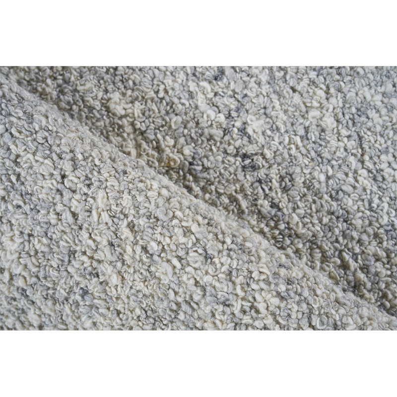 Ferretti Handloomed New Zealand Wool Light Gray/Ivory 8'x10' Area Rug