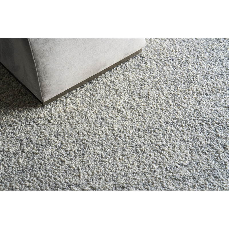 Ferretti Handloomed New Zealand Wool Light Gray/Ivory 8'x10' Area Rug