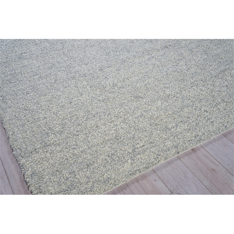 Ferretti Handloomed New Zealand Wool Light Gray/Ivory 9'x12' Area Rug