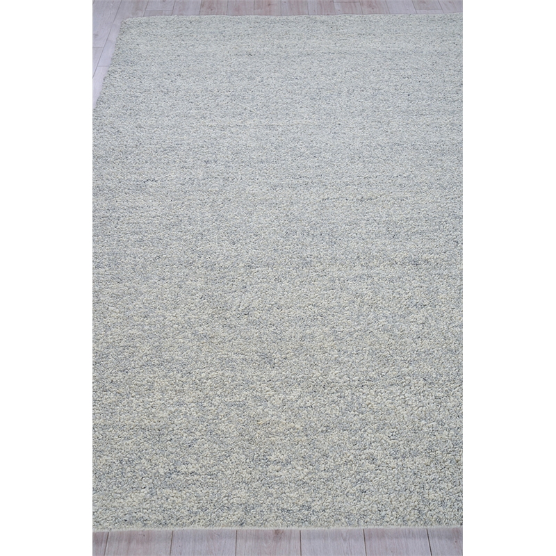 Ferretti Handloomed New Zealand Wool Light Gray/Ivory 9'x12' Area Rug