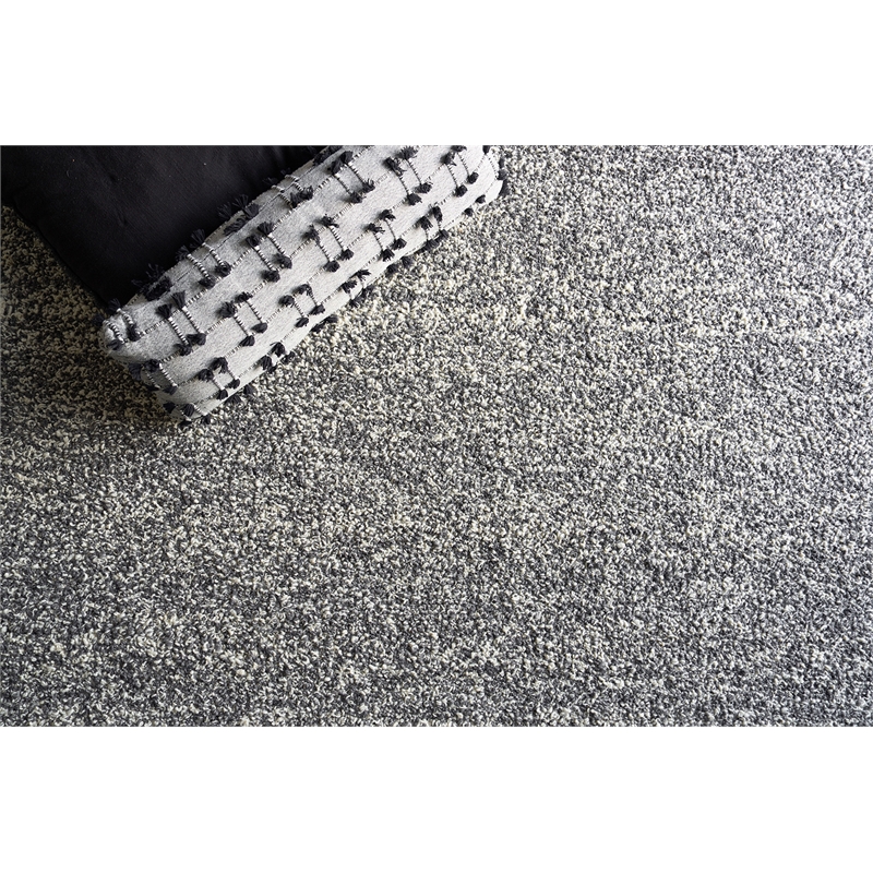 Ferretti Handloomed New Zealand Wool Dark Gray 2'x3' Area Rug