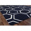 Flatweave Flatweave New Zealand Wool Navy/White 10'x14' Area Rug
