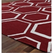 Flatweave Flatweave New Zealand Wool Red/White 5'x8' Area Rug