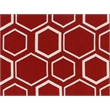 Flatweave Flatweave New Zealand Wool Red/White 5'x8' Area Rug
