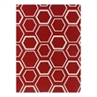 Flatweave Flatweave New Zealand Wool Red/White 5'x8' Area Rug