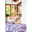 Flatweave Flatweave New Zealand Wool Purple/White 5'x8' Area Rug