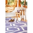 Flatweave Flatweave New Zealand Wool Purple/White 5'x8' Area Rug