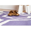Flatweave Flatweave New Zealand Wool Purple/White 5'x8' Area Rug