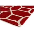 Flatweave Flatweave New Zealand Wool Red/White 5'x8' Area Rug