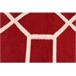 Flatweave Flatweave New Zealand Wool Red/White 5'x8' Area Rug