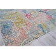Floor Art Hand-Knotted Bamboo Silk Silver/Blush 8'x10' Area Rug