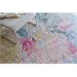Floor Art Hand-Knotted Bamboo Silk Silver/Blush 8'x10' Area Rug