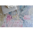 Floor Art Hand-Knotted Bamboo Silk Silver/Blush 8'x10' Area Rug