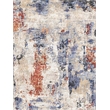 Floor Art Hand-Knotted Bamboo Silk Ivory/Beige/Blue/Rust 9'x12' Area Rug