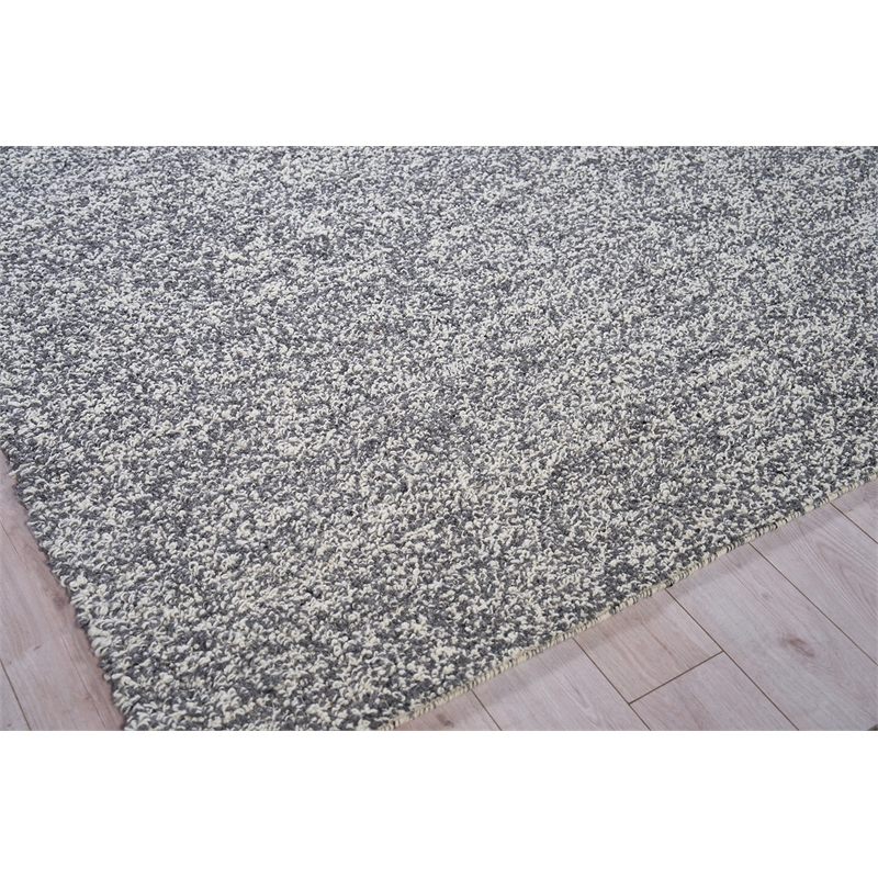 Ferretti Handloomed New Zealand Wool Dark Gray 8'x10' Area Rug