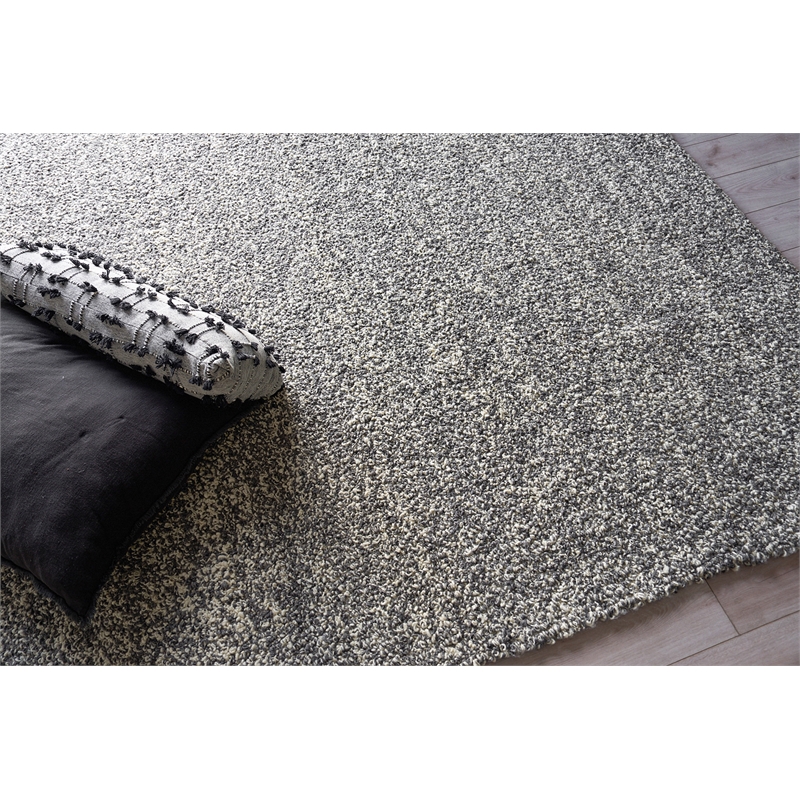 Ferretti Handloomed New Zealand Wool Dark Gray 9'x12' Area Rug