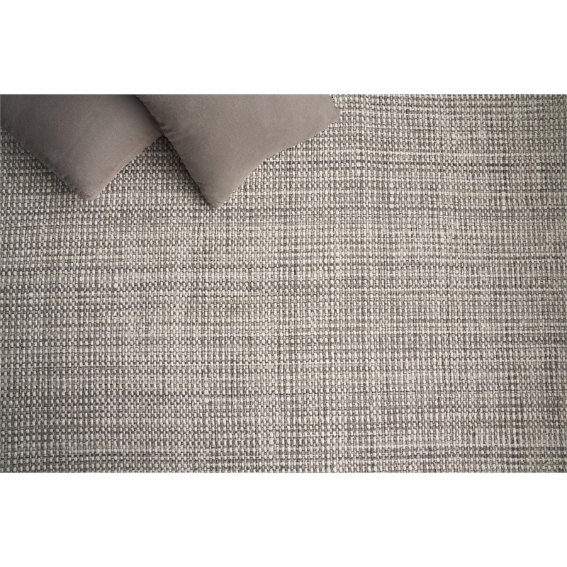 Ferrus Flatweave Polyester/Wool/Cotton Gray 6'x9' Area Rug