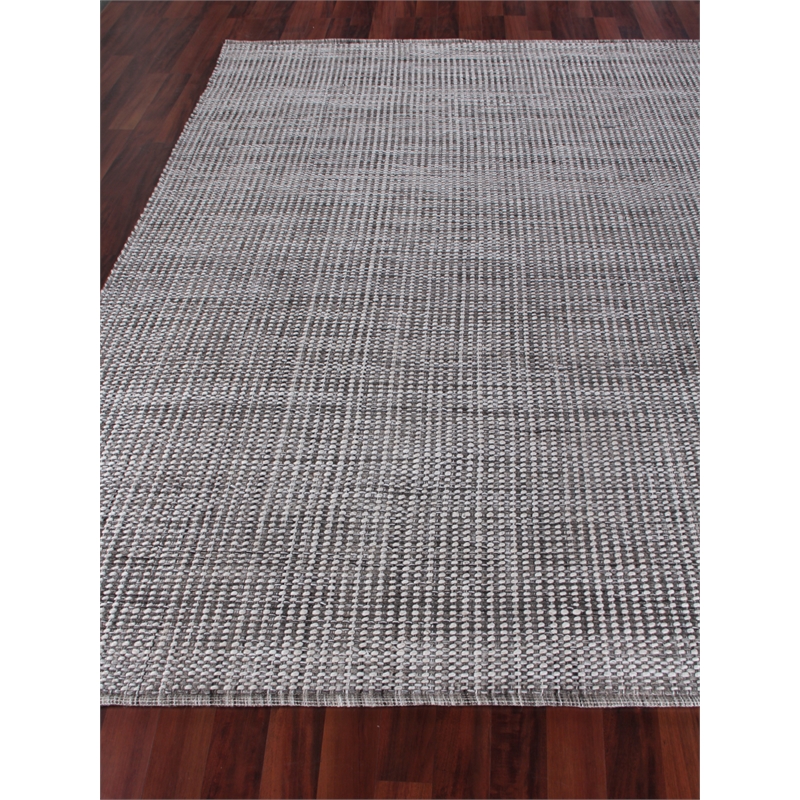 Ferrus Flatweave Polyester/Wool/Cotton Gray 9'x12' Area Rug