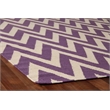 Flatweave Flatweave New Zealand Wool Light Purple/White 5'x8' Area Rug
