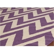 Flatweave Flatweave New Zealand Wool Light Purple/White 5'x8' Area Rug