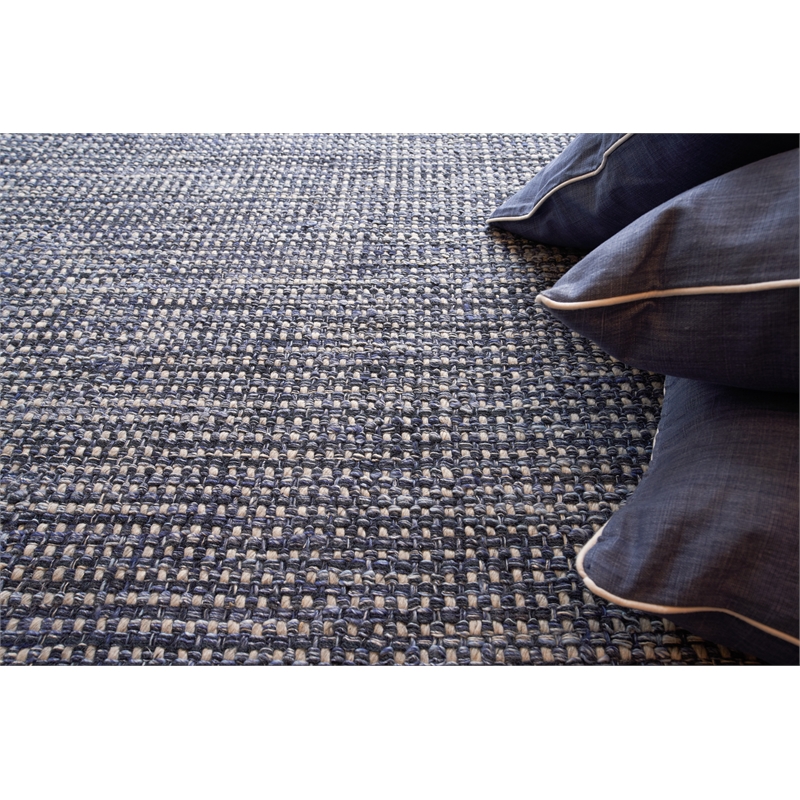 Ferrus Flatweave Polyester/Wool/Cotton Blue 14'x18' Area Rug