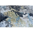 Floor Art Hand-Knotted Bamboo Silk Silver/Gray/Coffee 6'x9' Area Rug