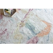 Floor Art Hand-Knotted Bamboo Silk Silver/Blush 6'x9' Area Rug