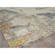 Floor Art Hand-Knotted Bamboo Silk Blue/Silver/Multi 8'x10' Area Rug