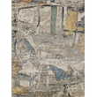 Floor Art Hand-Knotted Bamboo Silk Blue/Silver/Multi 8'x10' Area Rug