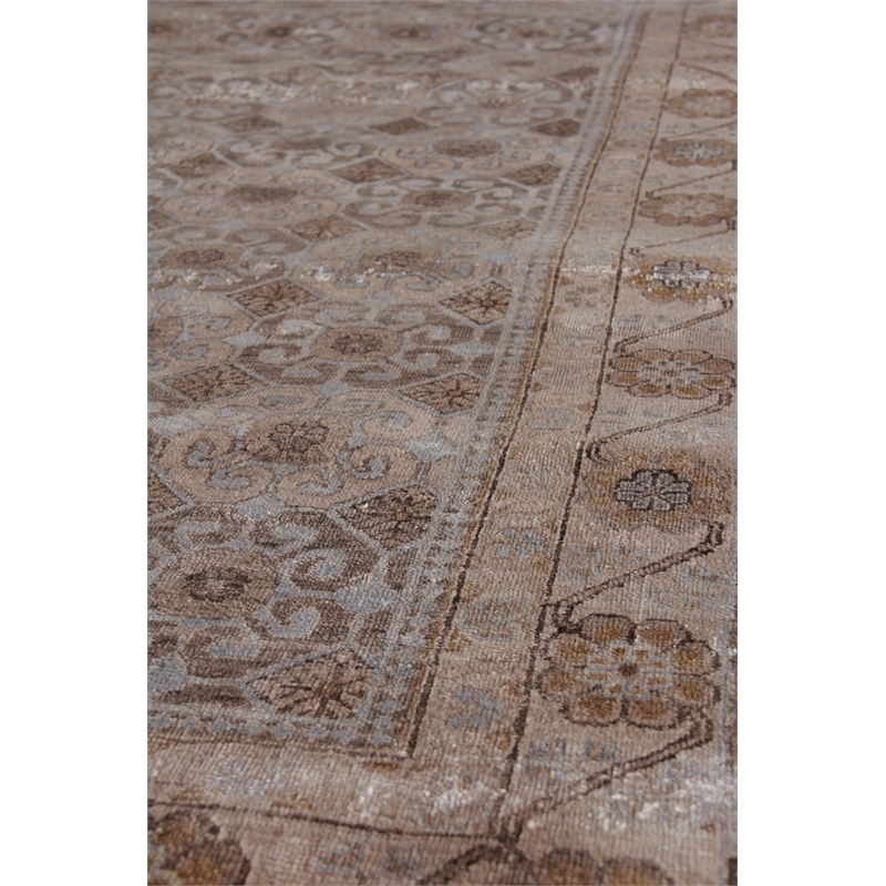 Fine Khotan Hand-Knotted Bamboo Silk Camel/Ivory 12'x15' Area Rug