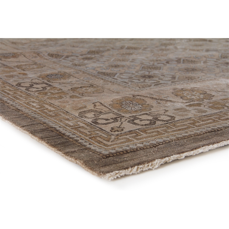Fine Khotan Hand-Knotted Bamboo Silk Camel/Ivory 14'x18' Area Rug