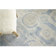 Fine Mamluk Hand-Knotted Bamboo Silk Blue 10'x14' Area Rug