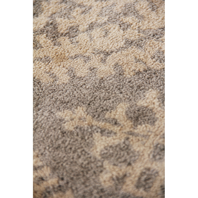 Fine Wool Hand-Knotted New Zealand Wool Silver/Gray 6'x9' Area Rug