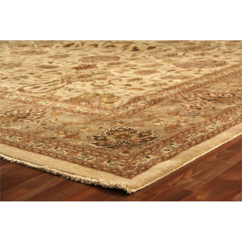 Fine Zeigler Hand-Knotted New Zealand Wool Ivory/Beige 14'x18' Area Rug