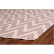 Flatweave Flatweave New Zealand Wool Pink/White 5'x8' Area Rug
