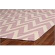 Flatweave Flatweave New Zealand Wool Pink/White 5'x8' Area Rug