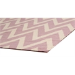 Flatweave Flatweave New Zealand Wool Pink/White 5'x8' Area Rug