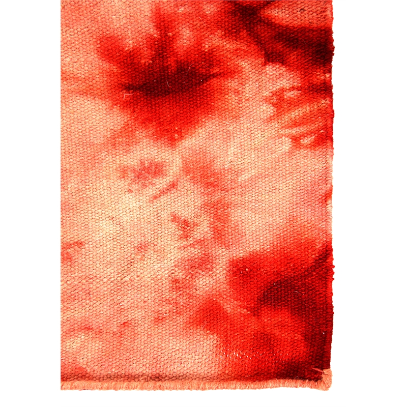 Flatweave Flatweave New Zealand Wool Red 3'x5' Area Rug