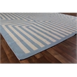 Flatweave Flatweave New Zealand Wool Light Blue 5'x8' Area Rug