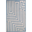 Flatweave Flatweave New Zealand Wool Light Blue 5'x8' Area Rug