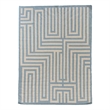 Flatweave Flatweave New Zealand Wool Light Blue 5'x8' Area Rug