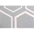 Flatweave Flatweave New Zealand Wool Light Blue 5'x8' Area Rug