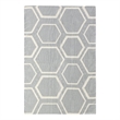 Flatweave Flatweave New Zealand Wool Light Blue 5'x8' Area Rug