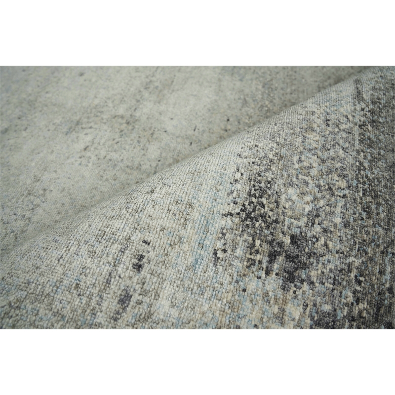 Fine Pure Silk Hand-Knotted Silk Ivory/Dark Gray/Multi 10'x14' Area Rug