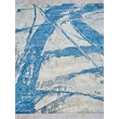 Floor Art Hand-Knotted Bamboo Silk Ivory/Light Blue 8'x10' Area Rug
