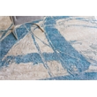 Floor Art Hand-Knotted Bamboo Silk Ivory/Light Blue 8'x10' Area Rug