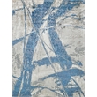 Floor Art Hand-Knotted Bamboo Silk Ivory/Light Blue 8'x10' Area Rug
