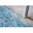 Floor Art Hand-Knotted Bamboo Silk Ivory/Light Blue 9'x12' Area Rug