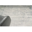 Fine Pure Silk Hand-Knotted Silk White/Blue 12'x15' Area Rug