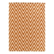 Flatweave Flatweave New Zealand Wool Orange/White 5'x8' Area Rug